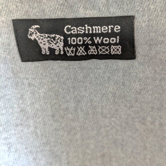 Embroidered Cashmere shawl wrap for women - Gray - Gift for her 🎄🎁 - Picture 4 of 7